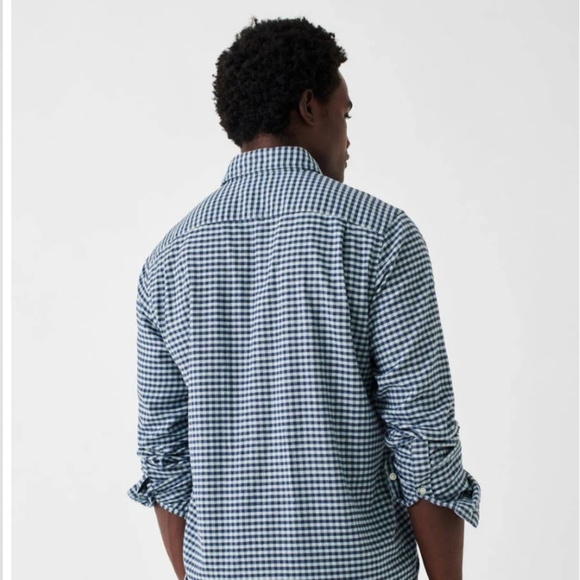 Faherty Faherty Stretch Oxford Check Shirt 2.0 Size XL Cotton Lyocell - Picture 2 of 12